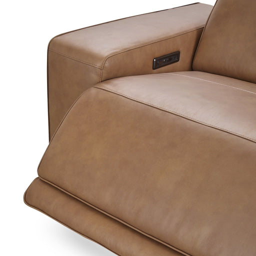 Kadon - Leather Power Recliner Sofa - Tan - R&R Furniture Gallery (Fountain Valley, CA)