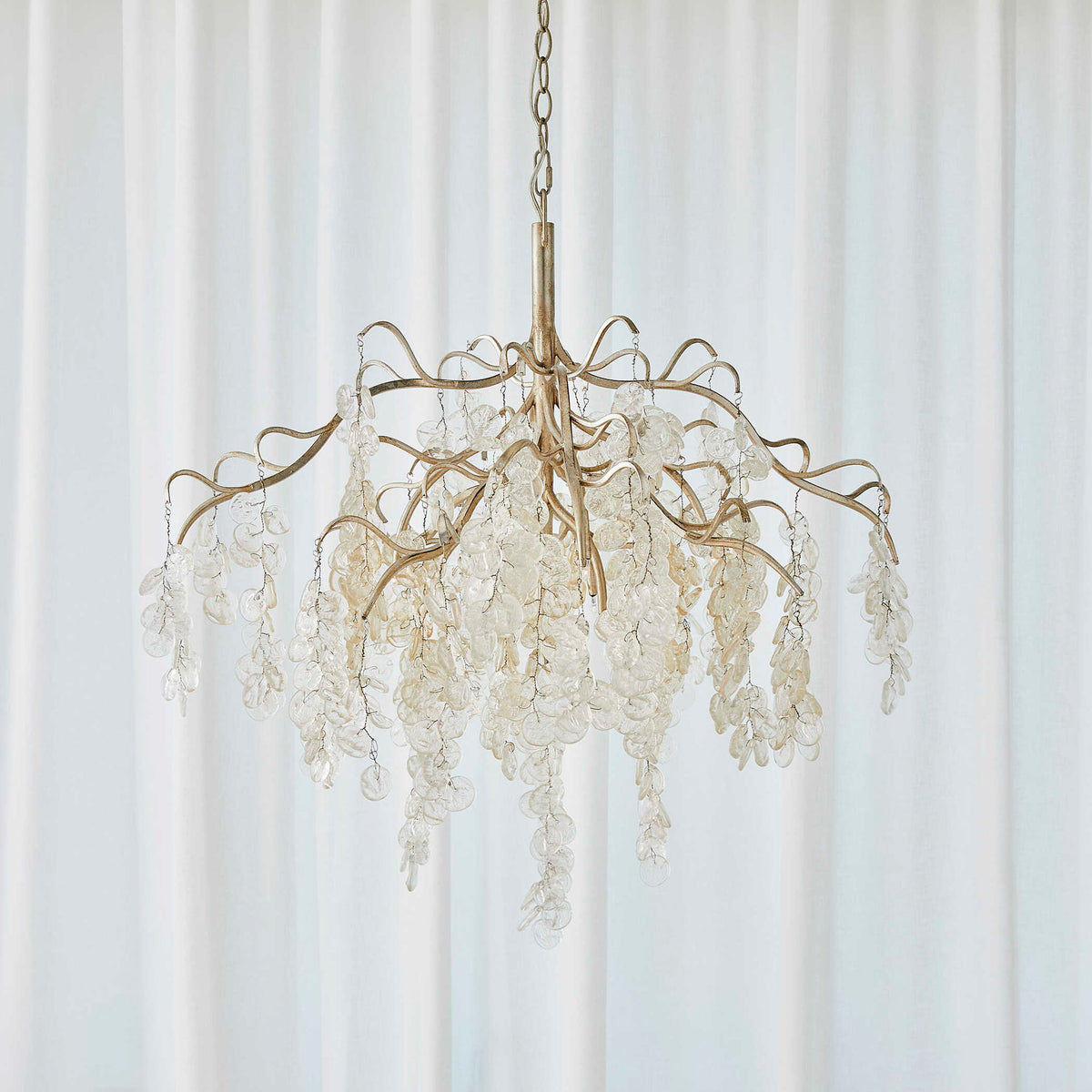 Boreas - 7 Light Chandelier - Silver / White