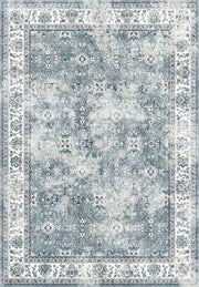 Toucan - 5' X 7' Washable Non - Slip Area Rug, Elegant Design - Silver - R&R Furniture Gallery (Fountain Valley, CA)