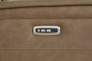 Glencroft - Power Recliner / Adjustable Headrest - Sahara - R&R Furniture Gallery (Fountain Valley, CA)