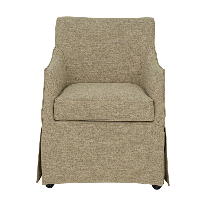 London - Upholstered Skirted Dining Arm Chair - R&R Furniture Gallery (Fountain Valley, CA)