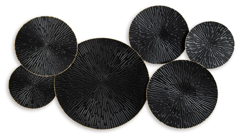 Rhetlen - Wall Decor - Black / Gold Finish - R&R Furniture Gallery (Fountain Valley, CA)