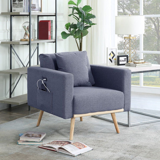 Easton - Fabric Chair With USB Charging Ports Pockets And Pillows - R&R Furniture Gallery (Fountain Valley, CA)