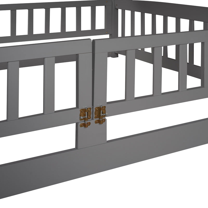 Low Bunk Bed With Slide, Fence And Ladder - R&R Furniture Gallery (Fountain Valley, CA)