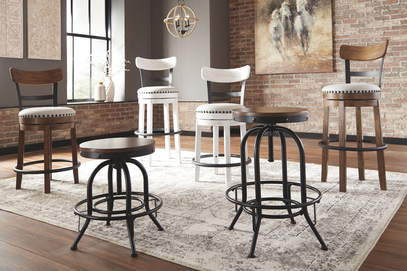 Valebeck - Swivel Barstool (Set of 2) - R&R Furniture Gallery (Fountain Valley, CA)