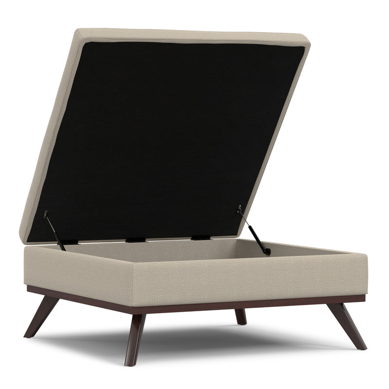 Owen - Multifunctional Square Coffee Table Storage Ottoman - R&R Furniture Gallery (Fountain Valley, CA)