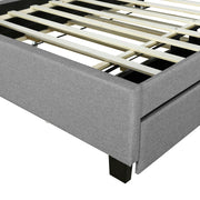 Upholstered Platform Bed With Storage Headboard, Trundle & 2 Drawers And A Set Of Sockets & USB Ports - R&R Furniture Gallery (Fountain Valley, CA)