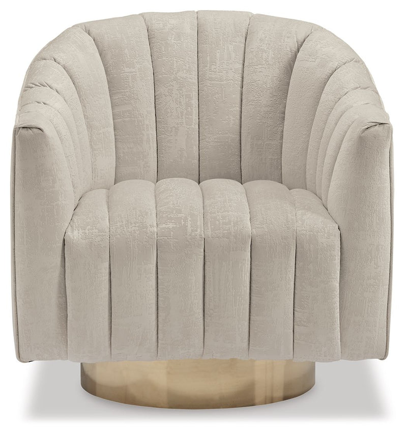 Penzlin - Swivel Accent Chair - Pearl - R&R Furniture Gallery (Fountain Valley, CA)