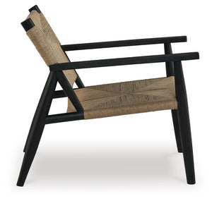Halfmore - Accent Chair - Black / Natural - R&R Furniture Gallery (Fountain Valley, CA)