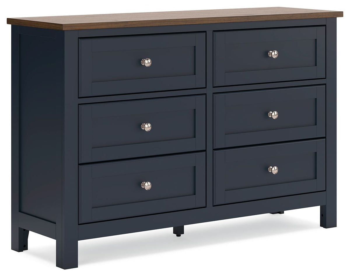 Landocken - Dresser - Brown / Blue - R&R Furniture Gallery (Fountain Valley, CA)