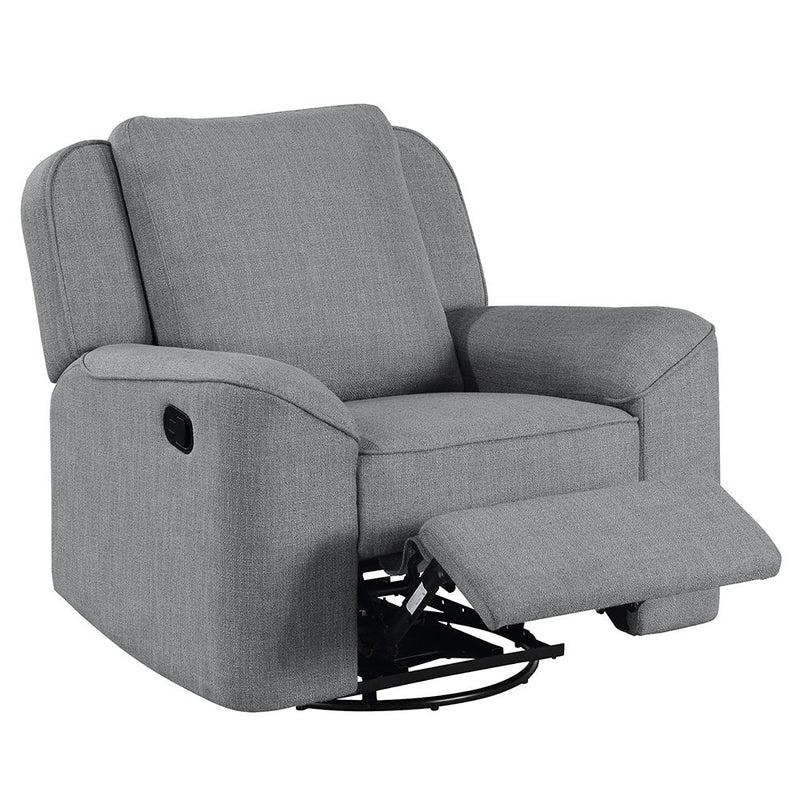 Destiny - Glider Recliner With Swivel - Gray Linen - R&R Furniture Gallery (Fountain Valley, CA)