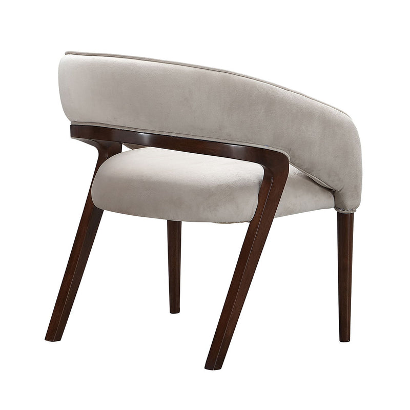 Houston - Vanity Chair - Porcini / Walnut - R&R Furniture Gallery (Fountain Valley, CA)