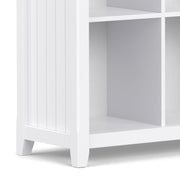 Handcrafted Acadian cube storage organizer by Simpli-Home with multiple open compartments for versatile storage.