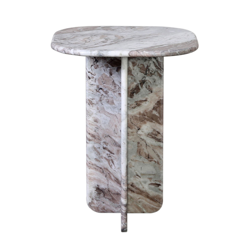 Christos - Side Table - Brown And White With Natural