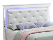 Bed With LED Light Accents Headboard - R&R Furniture Gallery (Fountain Valley, CA)