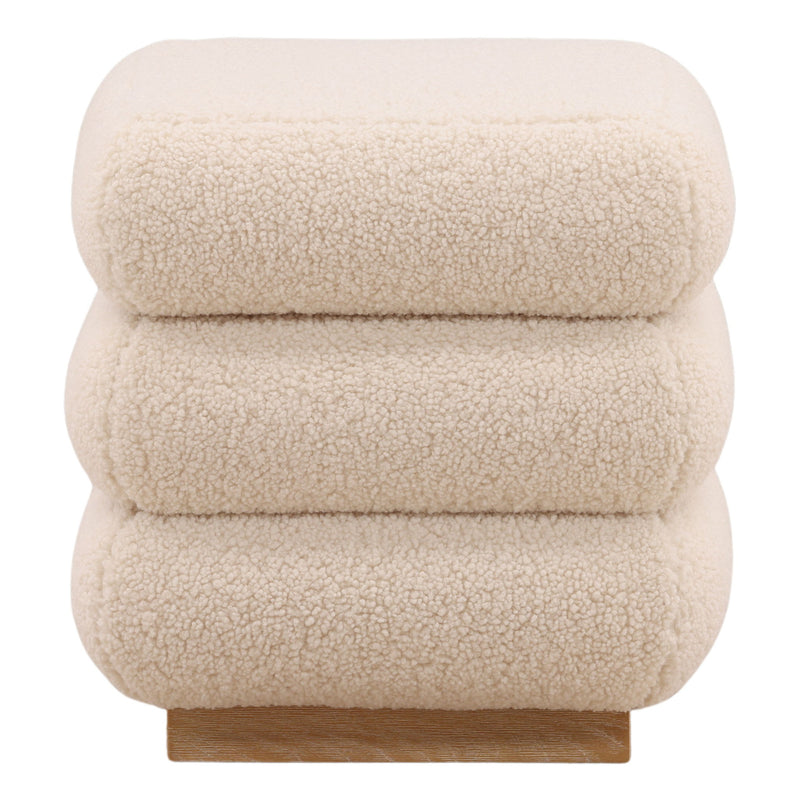 Rosana - Storage Stool - Cream And Light Natural