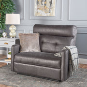 Alma - Contemporary Upholstered Loveseat Recliner - Slate - R&R Furniture Gallery (Fountain Valley, CA)