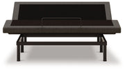 Nectar Comfort Premier Adjustable Base showing a modern black frame with remote control for customizable bed position.