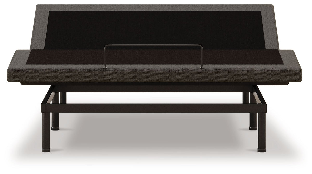 Nectar Comfort Premier Adjustable Base showing a modern black frame with remote control for customizable bed position.