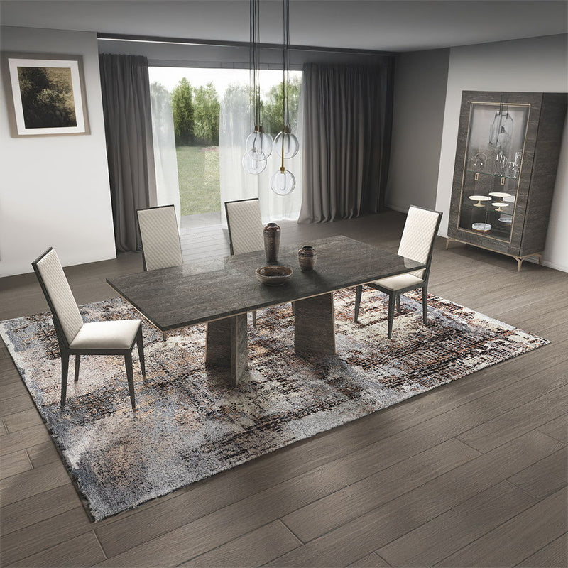 Venezia - Synthetic Leather Side Chair (Set of 2) - Gray - R&R Furniture Gallery (Fountain Valley, CA)