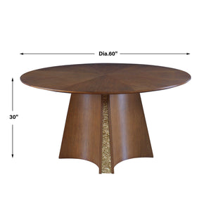 Gold Rush - Dining Table - Woodtone / Brass