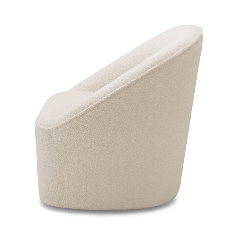 Anson - Swivel Chair With Soft Rounded Back - Off White - R&R Furniture Gallery (Fountain Valley, CA)