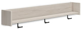 Socalle - Wall Mounted Coat Rack w/Shelf - Light Natural - R&R Furniture Gallery (Fountain Valley, CA)