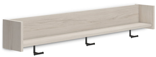 Socalle - Wall Mounted Coat Rack w/Shelf - Light Natural - R&R Furniture Gallery (Fountain Valley, CA)