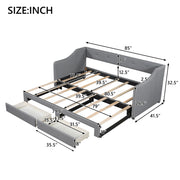 Upholstered Daybed With 2 Drawers - R&R Furniture Gallery (Fountain Valley, CA)