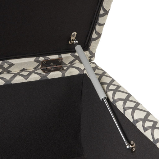 Richmond - Storage Ottoman With Unique Pattern And Ample Storage - Gray - R&R Furniture Gallery (Fountain Valley, CA)