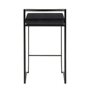 Lumi Source Fuji contemporary stackable counter stool set featuring modern design with wooden seats and metal legs.