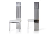 Elise Modern White Leatherette Dining Chair — view 5