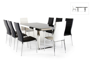 Courtland Modern Stainless Steel Dining Table — view 3