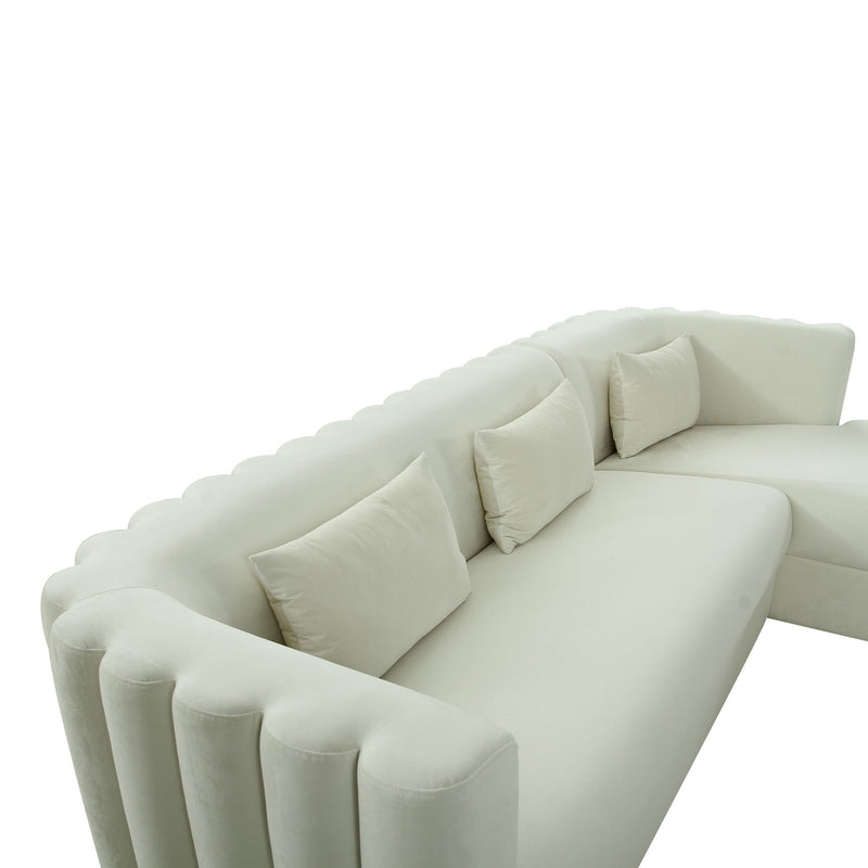 Callie - Velvet Sectional - RAF - R&R Furniture Gallery (Fountain Valley, CA)