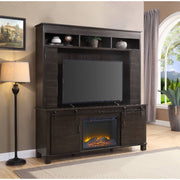 Apison - Entertainment Center (Include 91617Fir) - Espresso - R&R Furniture Gallery (Fountain Valley, CA)