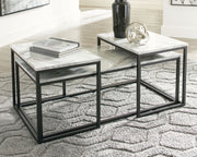 Donnesta - Occasional Table Set (Set of 3) - Gray / Black - R&R Furniture Gallery (Fountain Valley, CA)