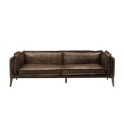 Porchester - Sofa - Distress Chocolate Top Grain Leather - R&R Furniture Gallery (Fountain Valley, CA)