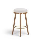 Oodle - Performance Vegan Mohair Light Walnut Stool
