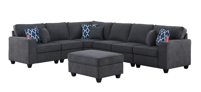 Cooper - Sectional Sofa With Ottoman And Cupholder - R&R Furniture Gallery (Fountain Valley, CA)