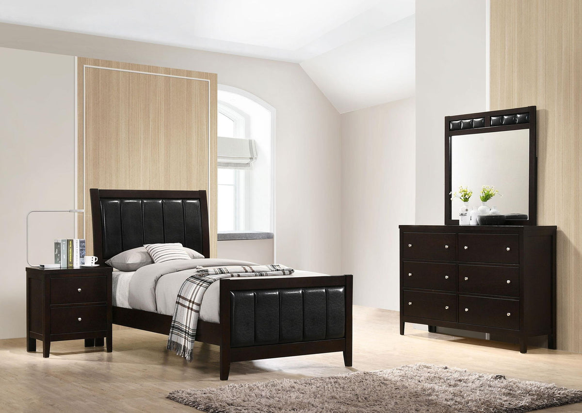 Carlton 4-piece Twin Bedroom Set Cappuccino