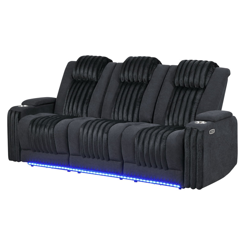 Duran - Power Reclining Sofa With Power Headrest - R&R Furniture Gallery (Fountain Valley, CA)