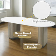 Clayten - Dining Table - Engineered Top & Light Oak - R&R Furniture Gallery (Fountain Valley, CA)