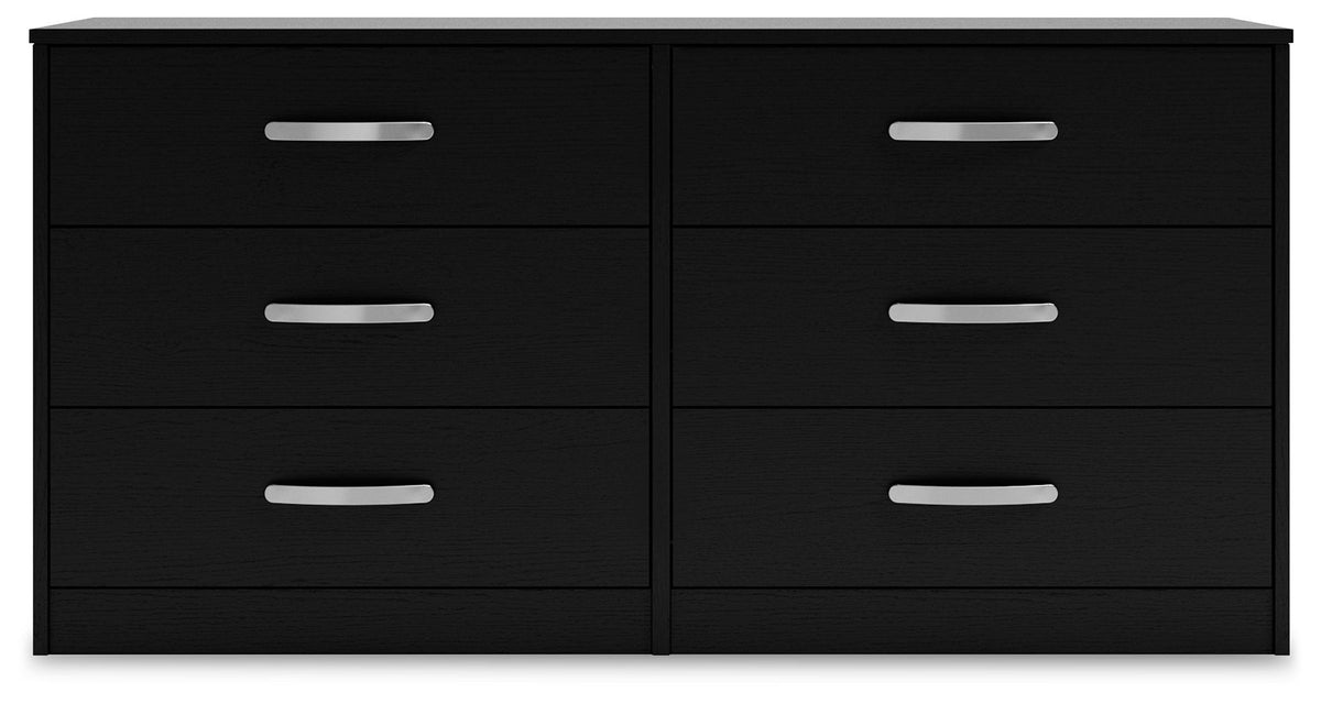 Finch - Six Drawer Dresser - Black - R&R Furniture Gallery (Fountain Valley, CA)