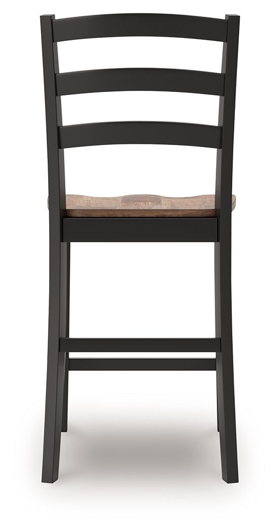 Wildenauer - Barstool (Set of 2) - Brown / Black - R&R Furniture Gallery (Fountain Valley, CA)