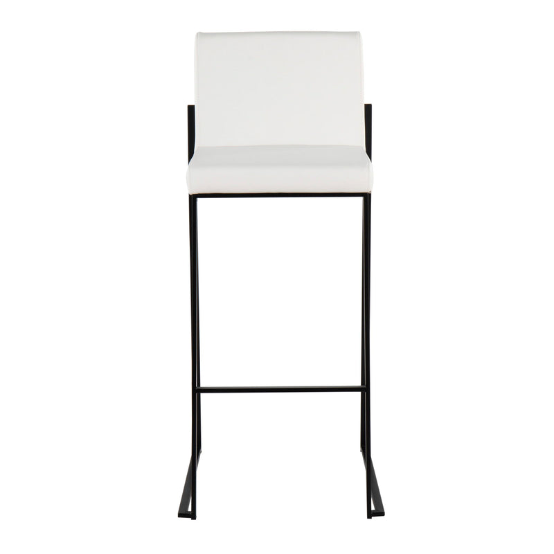 Lumi Source Fuji contemporary high back barstool with elegant design, showcasing sleek modern seating and stylish wooden accents.