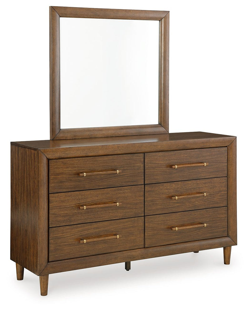 Lyncott - Dresser And Mirror - Brown - R&R Furniture Gallery (Fountain Valley, CA)
