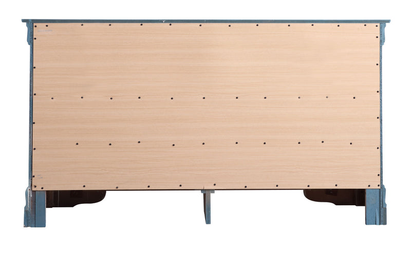 Elegant traditional storage dresser by Glory Furniture with multiple drawers and classic wooden finish, ideal for bedroom organization.
