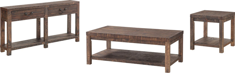 Craster Reclaimed Wood Rectangular Coffee Table in Smoky Taupe