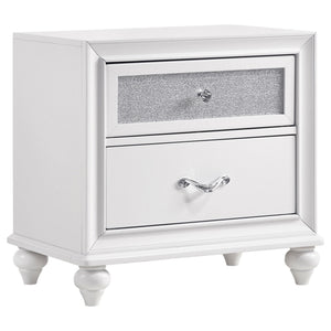 Barzini - 2 Drawer Nightstand Storage - White