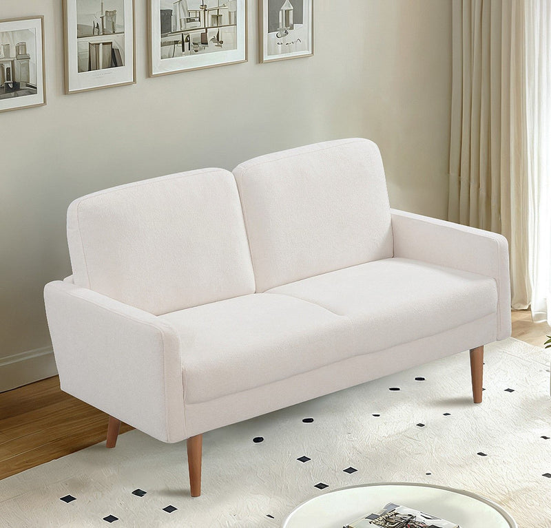Loveseat Sofa, European Style With Sleek Design, Modern & Vintage Flair, Upholstered 2 Seater Couch - R&R Furniture Gallery (Fountain Valley, CA)